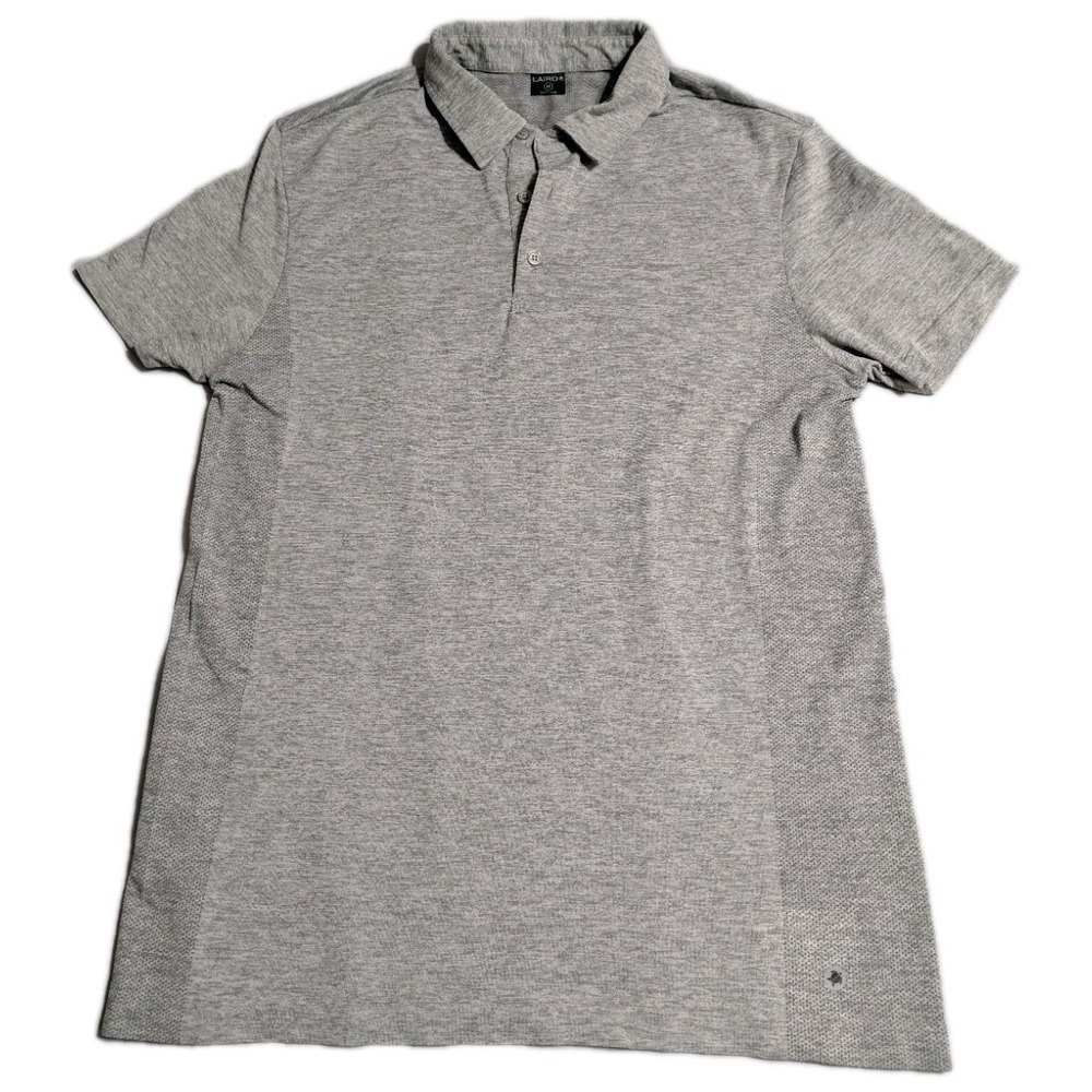 Laird Apparel Mens Polo Shirt Medium Gray Heather Performance Stretch Golf